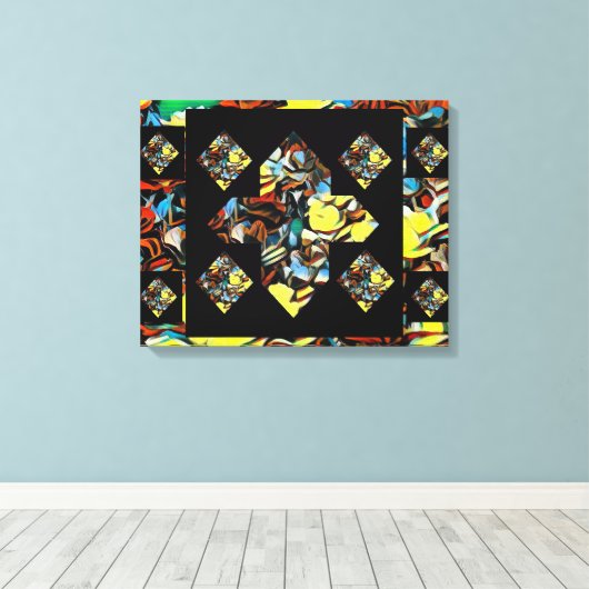 Abstracte Plus-tekenanjerandoek Kunst met dromen Canvas Afdruk (Insitu (Houten vloer))