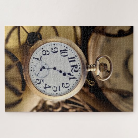 Abstracte Pocket Watch Jigzaag Puzzle Legpuzzel (Horizontaal)