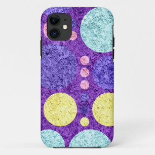 Abstracte poka Dots Paars geel Aqua Case-Mate iPhone Case