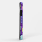 Abstracte poka Dots | Paars geel Aqua Case-Mate iPhone Case (Achterkant/rechts)