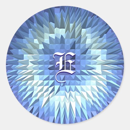 Abstracte Poligonal Lage Poly Ronde Sticker (Voorkant)