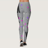Abstracte Polka Dot Leggings (Achterkant)