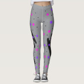 Abstracte Polka Dot Leggings (Voorkant)