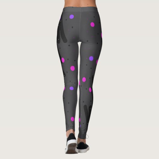 Abstracte Polka Dot Leggings (Achterkant)