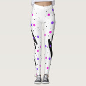 Abstracte Polka Dot Leggings (Voorkant)