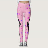 Abstracte Polka Dot Leggings (Voorkant)