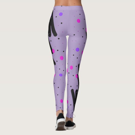 Abstracte Polka Dot Leggings (Achterkant)