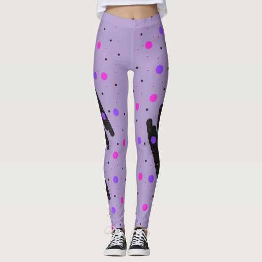 Abstracte Polka Dot Leggings (Voorkant)