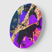 Abstracte polka stip grote klok (Hoek)
