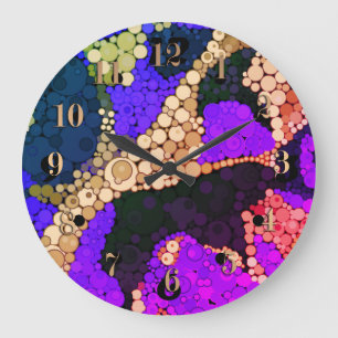 Abstracte polka stip grote klok