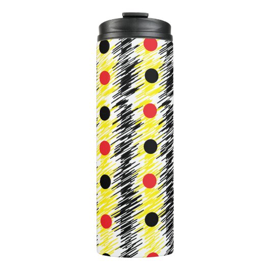 Abstracte polka stippen thermosbeker (Voorkant)