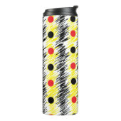Abstracte polka stippen thermosbeker (Gedraaid links)