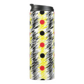 Abstracte polka stippen thermosbeker (Geroteerd rechts)