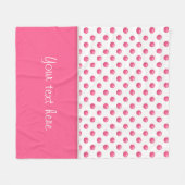 Abstracte polka stipt roze texture.Text. Fleece Deken (Voorkant (Horizontaal))