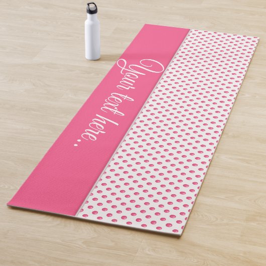 Abstracte polka stipt roze texture.Text. Yogamat (In situ)