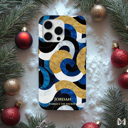 Abstracte Polynesische golven – kunstzinnige ritme Case-Mate iPhone Case