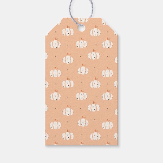 Abstracte Pompoen Patroon Gift Label Cadeaulabel (Voorkant)