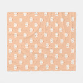 Abstracte pompoenpatroon fleece deken (Voorkant (Horizontaal))