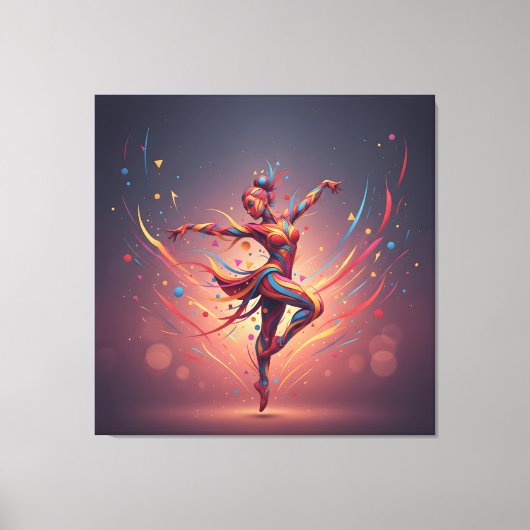 Abstracte Pop Art Danser Canvas Afdruk (Voorkant)