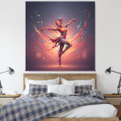 Abstracte Pop Art Danser Canvas Afdruk (Insitu (Slaapkamer))