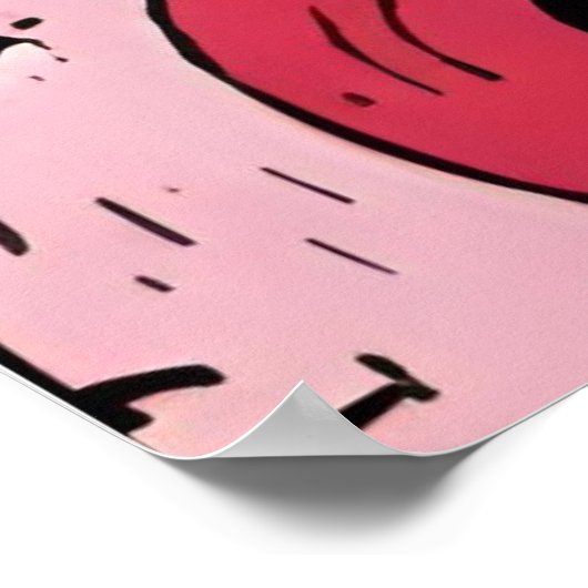 Abstracte Pop Art Faces – Modern Doodle Expression Poster (Hoek)