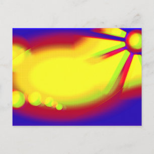 abstracte pop art grunge ansichtkaart briefkaart