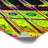 Abstracte Pop Art Guitar Poster Man Cave Decor (Hoek)