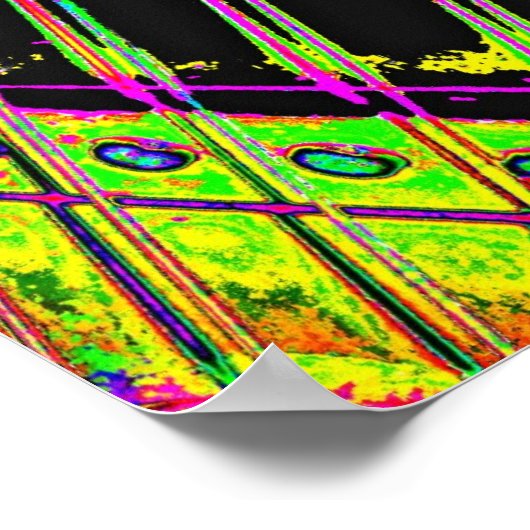 Abstracte Pop Art Guitar Poster Man Cave Decor (Hoek)