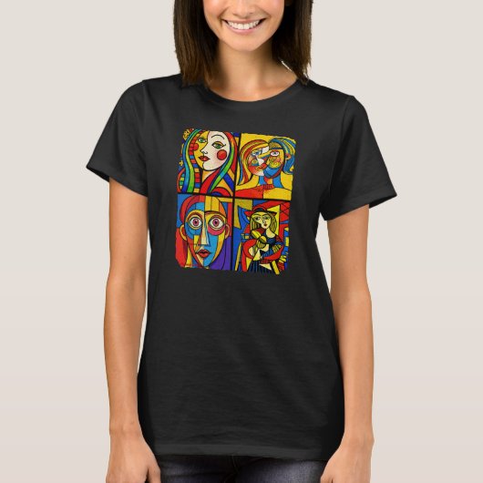 ABSTRACTE POP ART T-SHIRT (Voorkant)