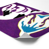 Abstracte Pop Art Two Doves Poster (Hoek)