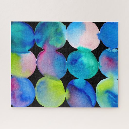 Abstracte pop, kleurenvlekken legpuzzel (Horizontaal)