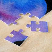 Abstracte pop, kleurenvlekken legpuzzel (Zijkant)