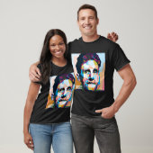 Abstracte popart George Orwell in WPAP T-shirt (Unisex)