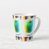 Abstracte Popart Primaire Regenboog Drink Latte Mo Mok (Rechterhoek)
