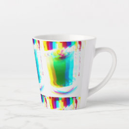 Abstracte Popart Primaire Regenboog Drink Latte Mo Mok