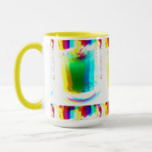 Abstracte Popart Primaire Regenboog Drink Mok (Links)