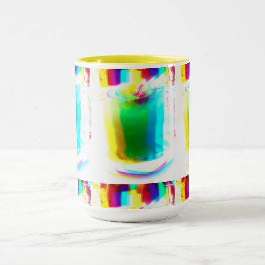Abstracte Popart Primaire Regenboog Drink Mok (Midden)