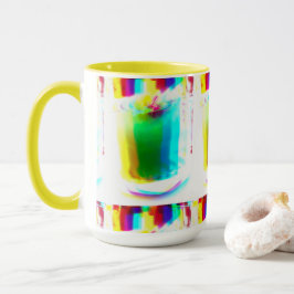 Abstracte Popart Primaire Regenboog Drink Mok