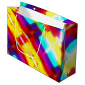 Abstracte Popart Primaire Regenboog Gift Bag Groot Cadeauzakje (Voorkant Gekanteld)