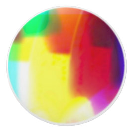 Abstracte Popart Primaire Regenboog Keramische Tre Keramische Knop