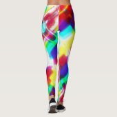 Abstracte Popart Primaire Regenboog Leggings (Achterkant)
