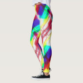 Abstracte Popart Primaire Regenboog Leggings (Links)