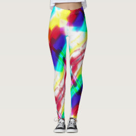 Abstracte Popart Primaire Regenboog Leggings