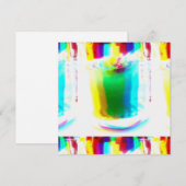 Abstracte Popart Primary Rainbow Drink Flat Kaart (Voorkant / Achterkant)