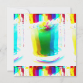 Abstracte Popart Primary Rainbow Drink Flat Kaart