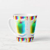 Abstracte Popart Primary Rainbow Drink Latte Mok (Linkerhoek)
