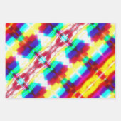 Abstracte Popart Rainbow Wrapping FlatSheet Set Inpakpapier Vel (Voorkant 3)