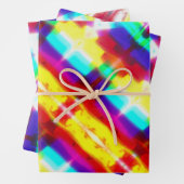 Abstracte Popart Rainbow Wrapping FlatSheet Set Inpakpapier Vel (In situ)
