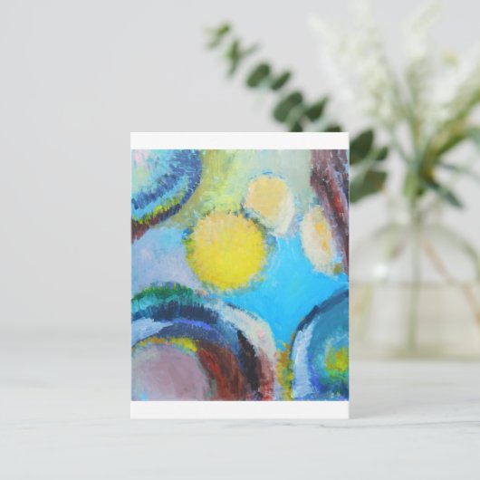 Abstracte poriën (microscopisch expressionisme) briefkaart (Staand voorkant)