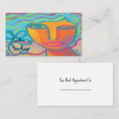 Abstracte portrethaarstyliste visitekaartje (Voorkant / Achterkant)